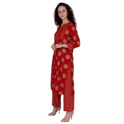 Red Printed Kurti